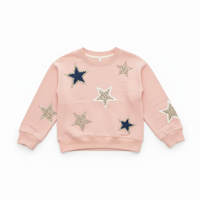 Star Appliqué Sweatshirt - White Sleeve Star