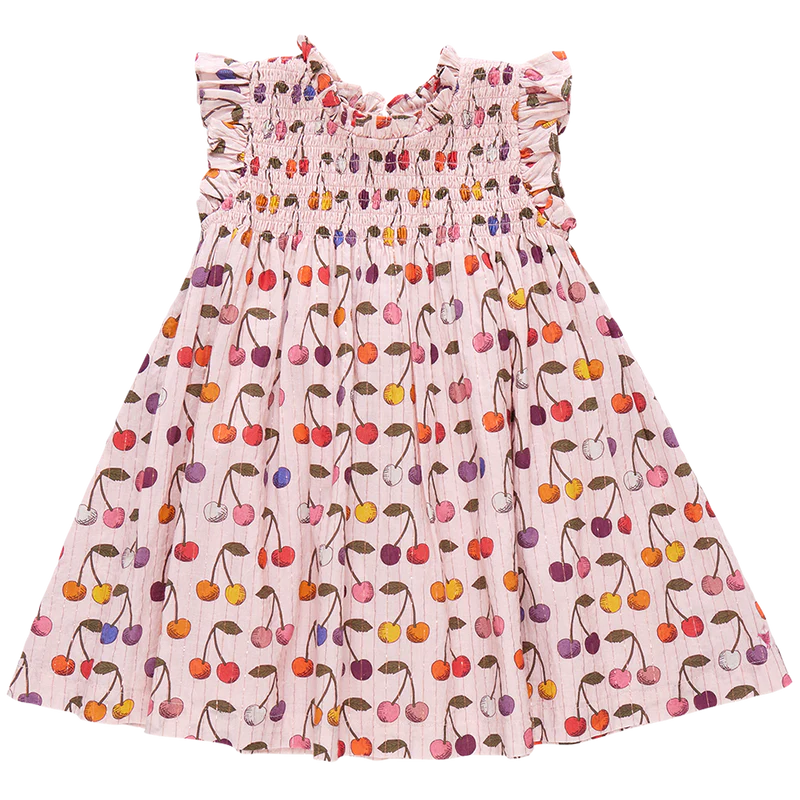 PINK CHICKEN GIRLS STEVIE DRESS CLOUD PINK CHERRY