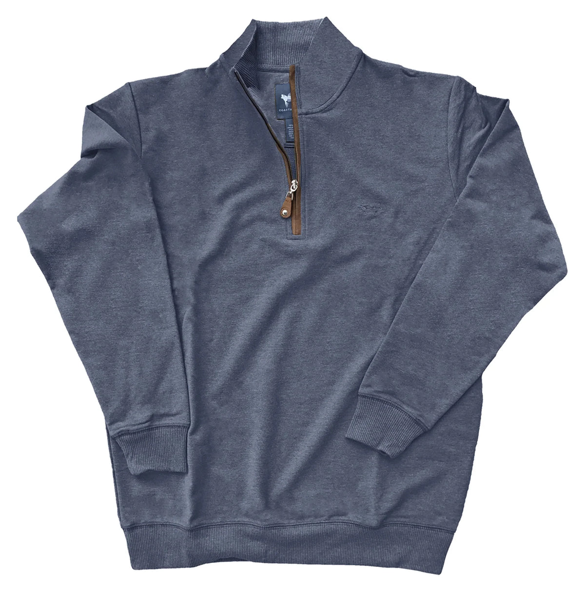 COASTAL COTTON YOUTH DEEP WATER BLUE FRENCH TERRY QUARTER ZIP