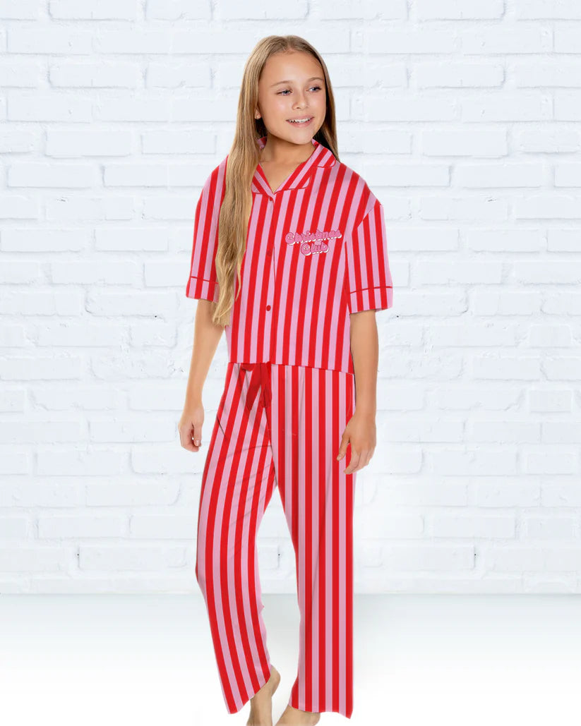 SUNSHINE SOCIETY CHRISTMAS CLUB SHORT SLEEVE PANT SET