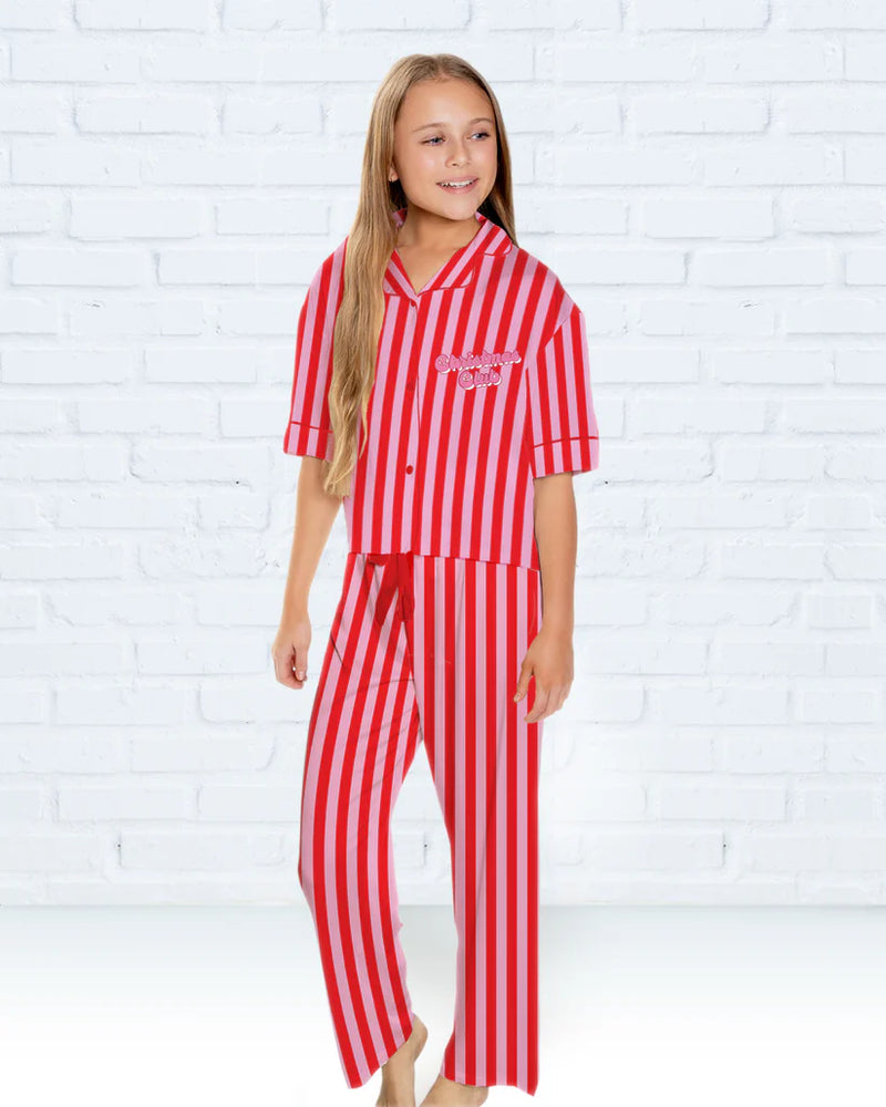 SUNSHINE SOCIETY CHRISTMAS CLUB SHORT SLEEVE PANT SET