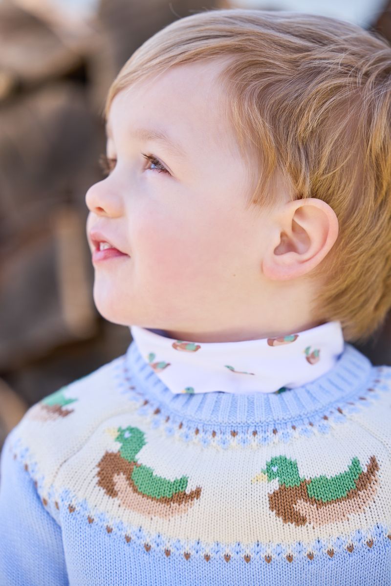 LITTLE ENGLISH FAIR ISLE SWEATER MALLARD