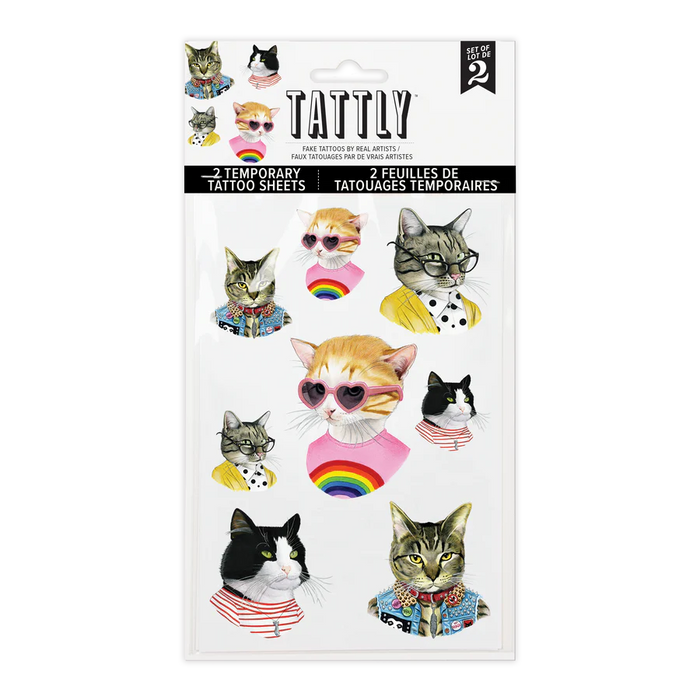 TATTLY CAT PEOPLE TATTOO SHEET