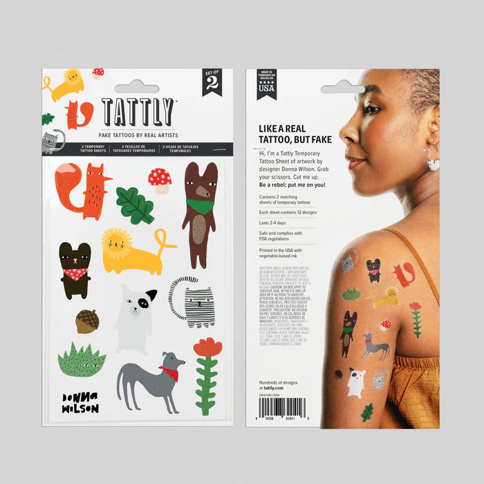 TATTLY CREATURE CREW TATTOO SHEET