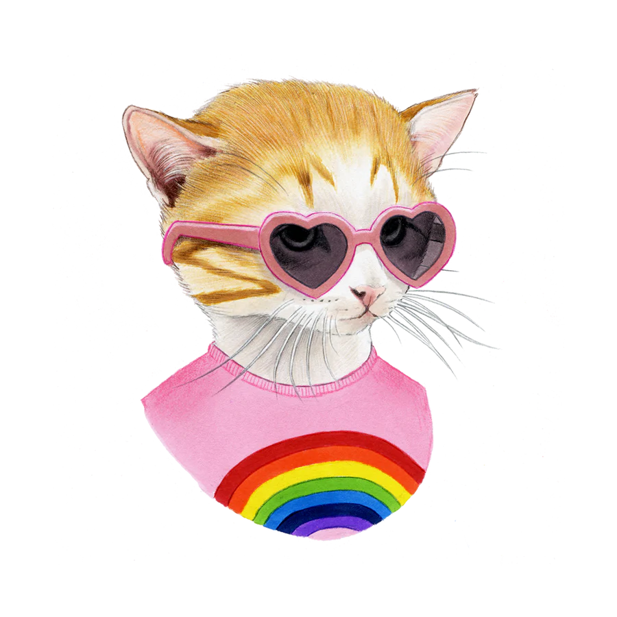 TATTLY RAINBOW KITTEN TATTOO PAIR