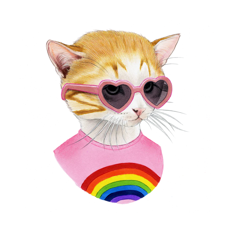 TATTLY RAINBOW KITTEN TATTOO PAIR