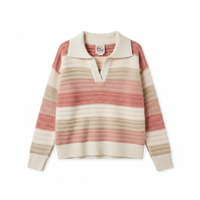 Textured Stripe Sweater Flat Lay