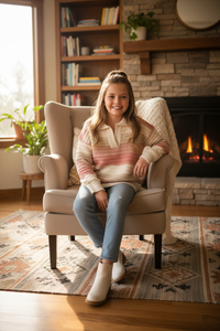 Textured Stripe Sweater Lifestyle