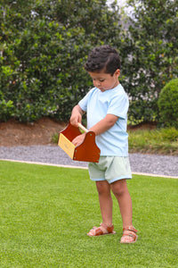 THOMAS SHORT SET GREEN STRIPE/LIGHT BLUE STRIPE