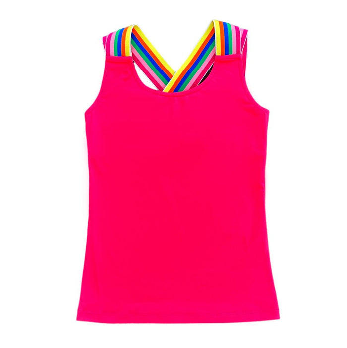 LITTLE OLIN TENNIS FUCHSIA TOP