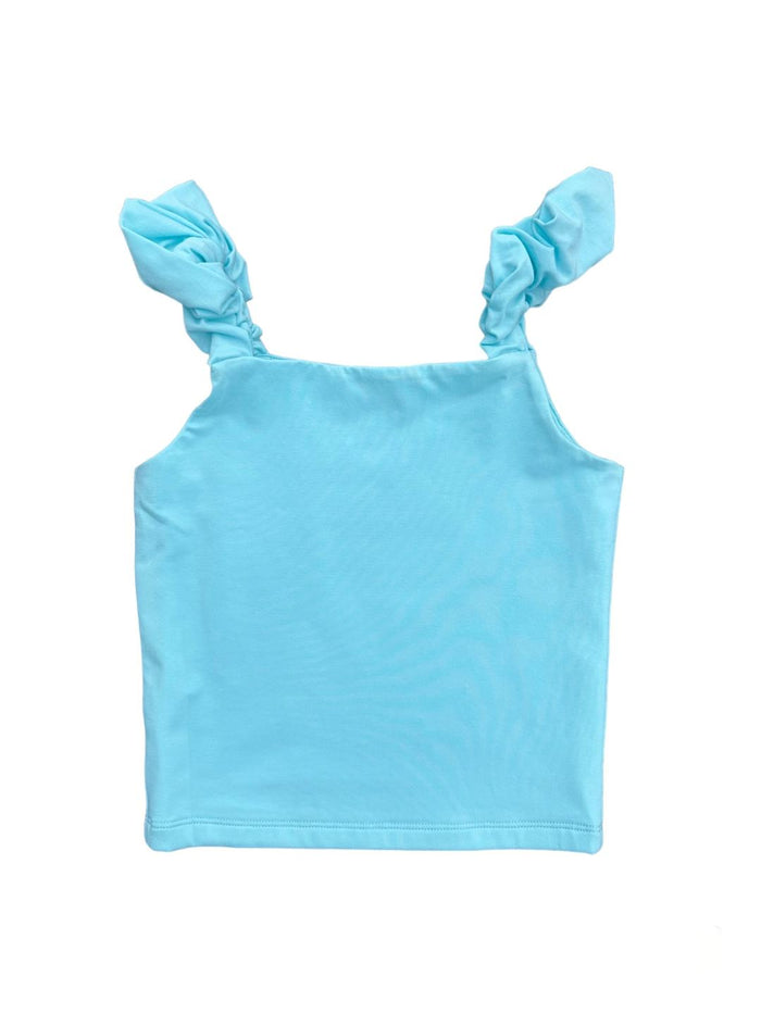 LITTLE OLIN AQUA JERSEY TOP