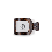 TELETIES TORTOISE SMALL FLAT SQUARE CLIP
