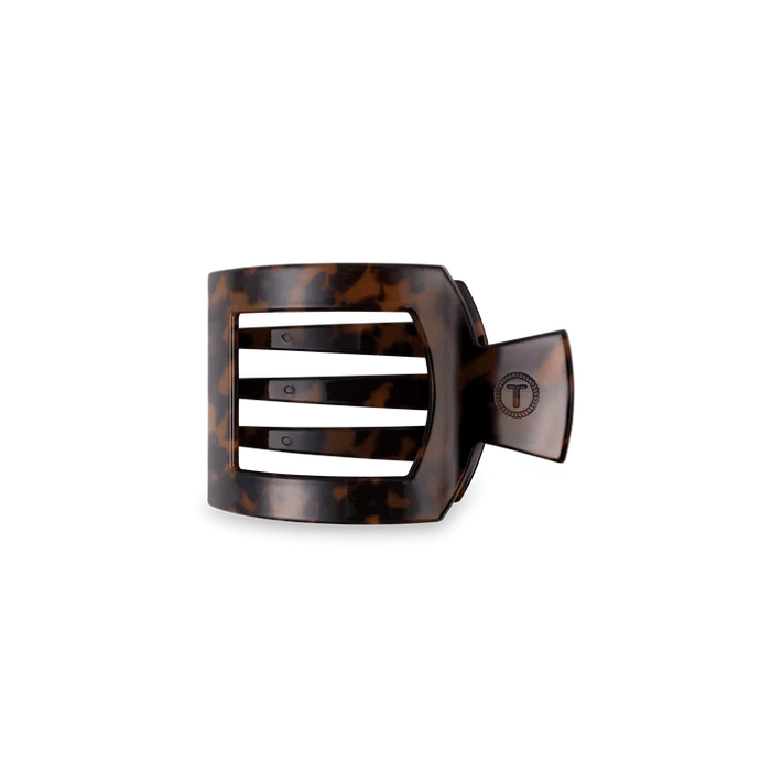TELETIES TORTOISE SMALL FLAT SQUARE CLIP