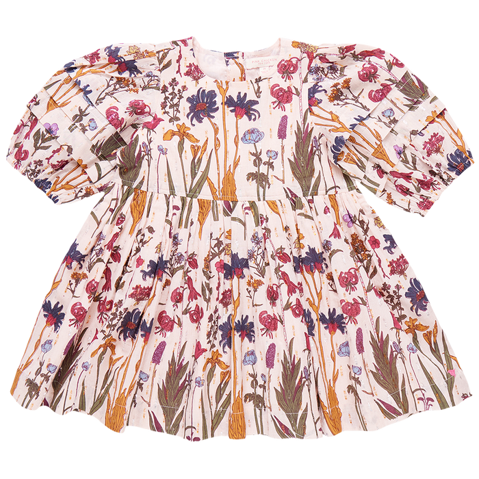 PINK CHICKEN BROOKE DRESS AUTUMN FLOWERS