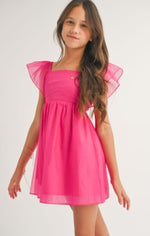 SADIE & SAGE TWEEN DELPHINE RUFFLE SLV MINI DRESS