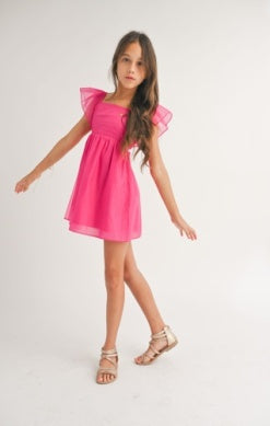 SADIE & SAGE TWEEN DELPHINE RUFFLE SLV MINI DRESS