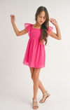 SADIE & SAGE TWEEN DELPHINE RUFFLE SLV MINI DRESS