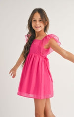 SADIE & SAGE TWEEN DELPHINE RUFFLE SLV MINI DRESS