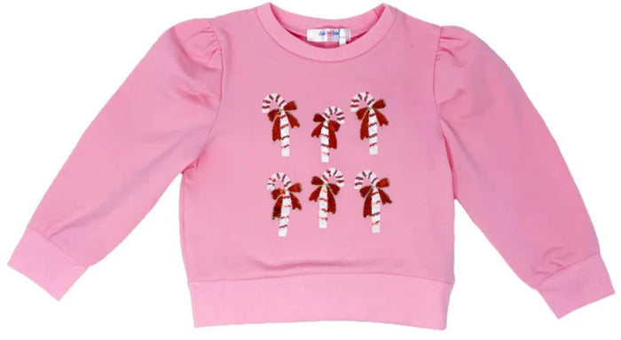 LULU BEBE SEQUIN CANDY CANE TOP