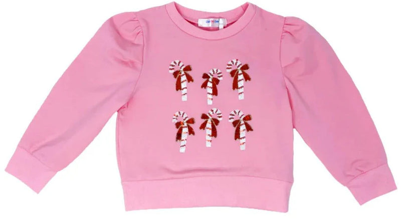 LULU BEBE SEQUIN CANDY CANE TOP