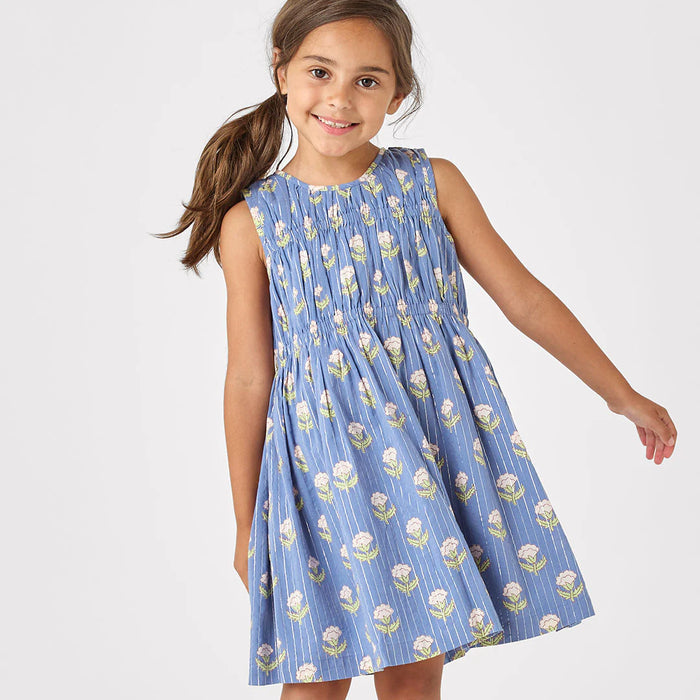 PINK CHICKEN GIRLS SLEEVELESS WAVERLY DRESS PERIWINKLE SMALL BUD