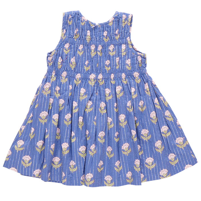 PINK CHICKEN GIRLS SLEEVELESS WAVERLY DRESS PERIWINKLE SMALL BUD