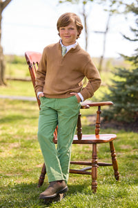 LITTLE ENGLISH QUARTER ZIP SWEATER CHESTNUT