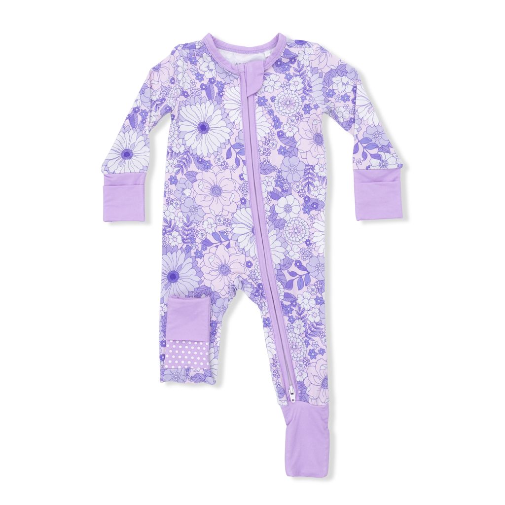 LACY LAVENDER FLORAL CONVERTIBLE ROMPER