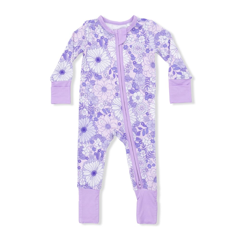 LACY LAVENDER FLORAL CONVERTIBLE ROMPER