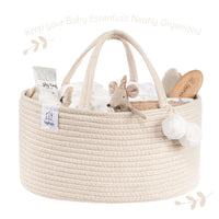 FEPHAS COTTON ROPE DIAPER CADDY BEIGE