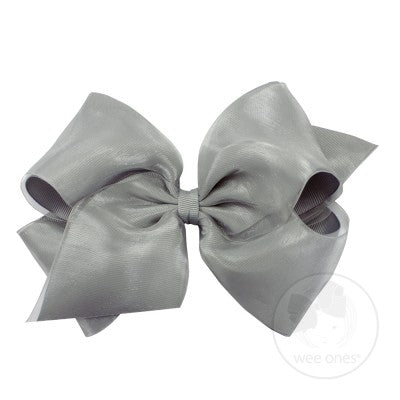 WEE ONES OVERLAY GRAY BOW GRY