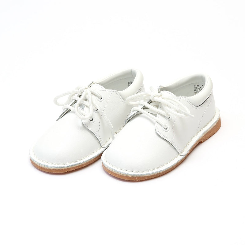 LAMOUR TYLER STITCH DOWN LEATHER LACE UP WHITE