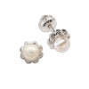 CHERISHED MOMENTS STERLING SILVER GIRLS SCREW BACK WHITE PEARL BUTTON EARRINGS