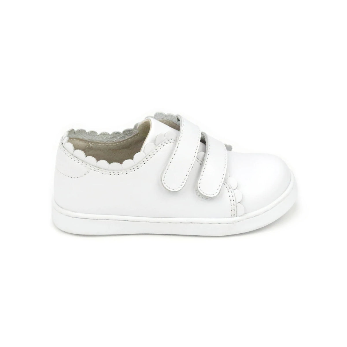 LAMOUR CAROLINE SCALLOPED SNEAKER WHITE