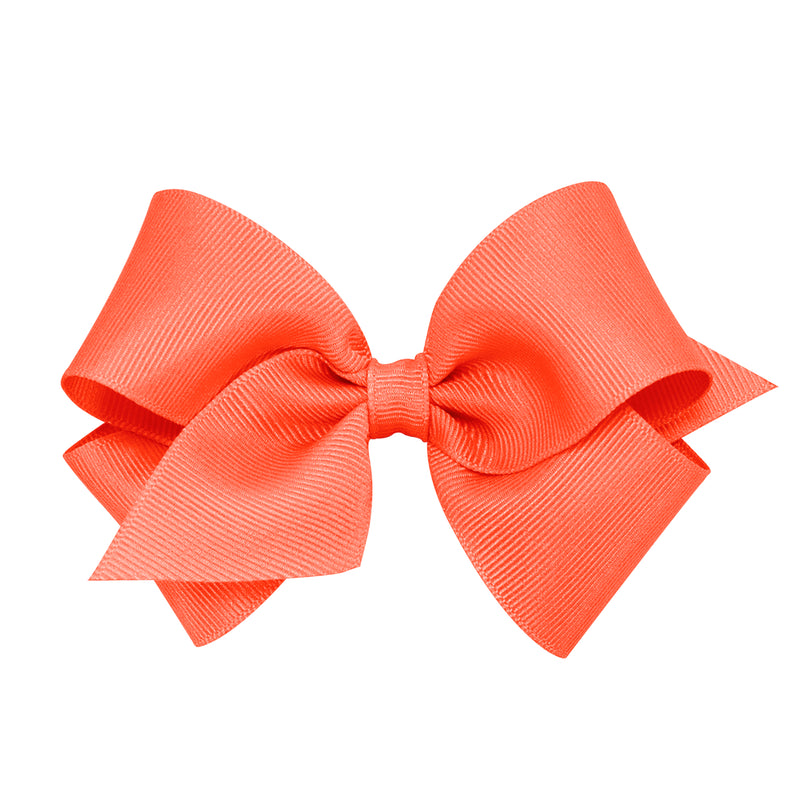 WEE ONES GROSGRAIN LIVING CORAL BOW LCL