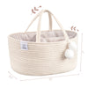FEPHAS COTTON ROPE DIAPER CADDY BEIGE