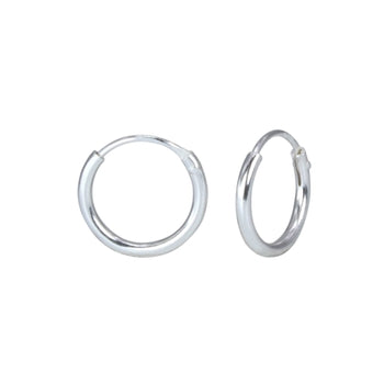 CHERISHED MOMENTS STERLING SILVER ENDLESS HOOP EARRING