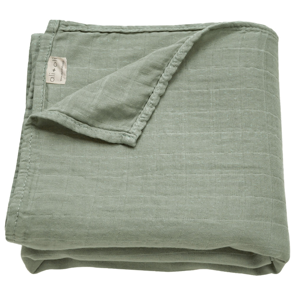 ALI+OLI MUSLIN SWADDLE BLANKET APPLE