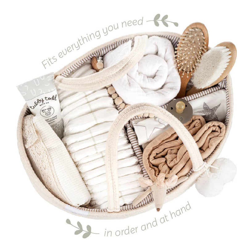 FEPHAS ROPE DIAPER CADDY OFF WHITE