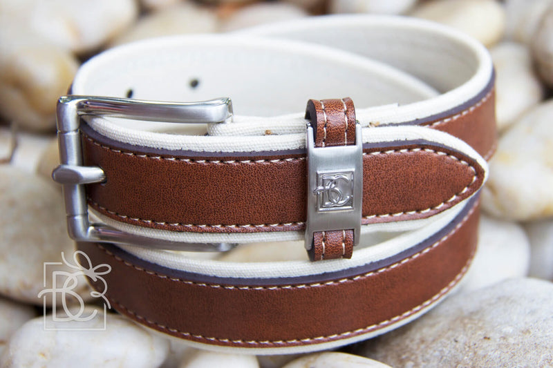 BEYOND CREATIONS-BOY'S DOUBLE LEATHER ANTIQUE WHITE/LIGHT BROWN