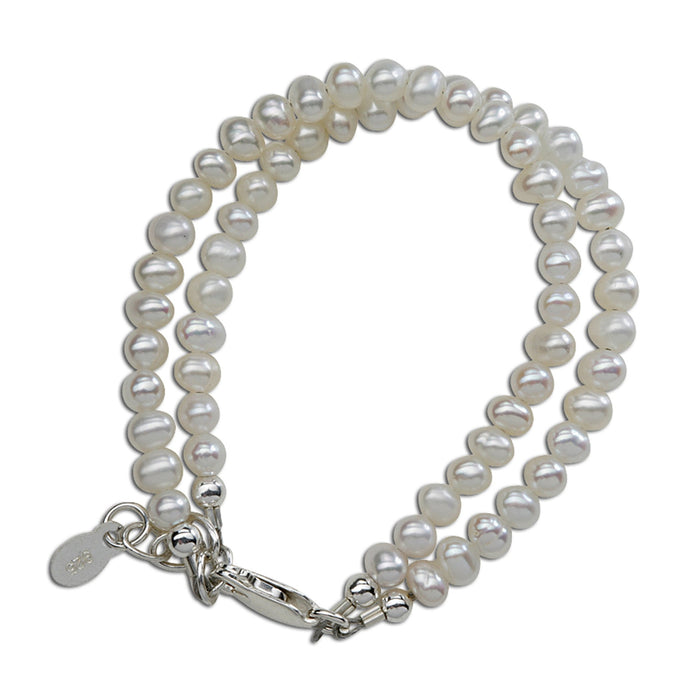 CHERISHED MOMENTS ELIZABETH STERLING SILVER DOUBLE STRAND BRACELET