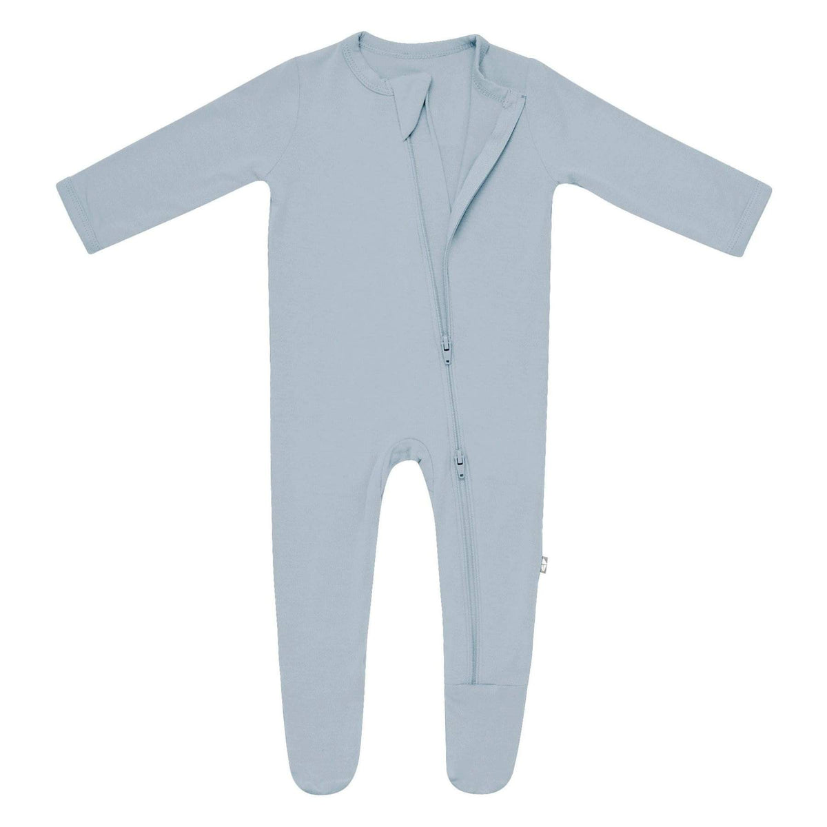 KYTE BABY ZIPPERED FOOTIE FOG