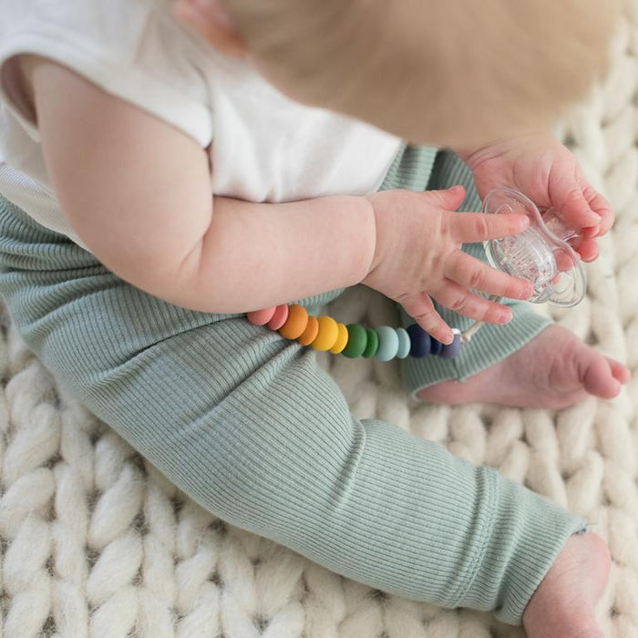 BELLA TUNNO PACIFIER CLIP RAINBOW MULTI