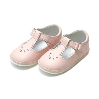 LAMOUR DOTTIE SCALLOPED BABY T-STRAP MARY JANE PINK