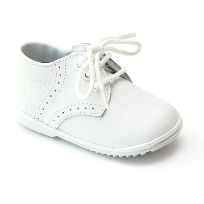 LAMOUR JAMES BOY'S LEATHER LACE UP WHITE (BABY)