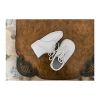 LAMOUR JAMES BOY'S LEATHER LACE UP WHITE (BABY)