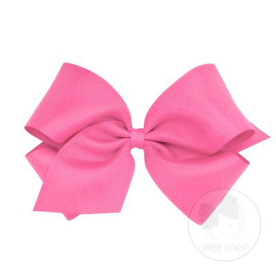 WEE ONES GROSGRAIN HOT PINK BOW HPK