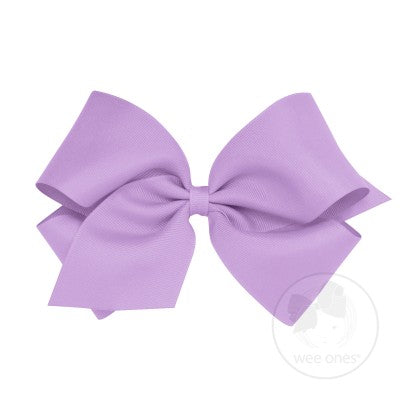 WEE ONES GROSGRAIN LIGHT ORCHID BOW LOR