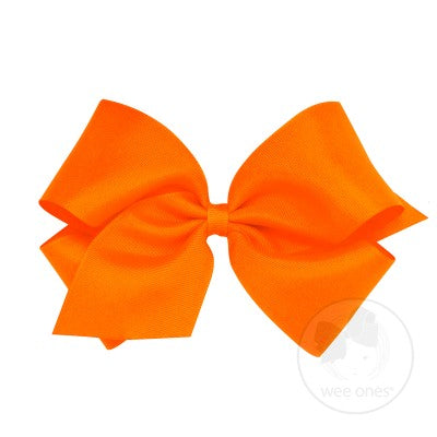 WEE ONES GROSGRAIN ORANGE BOW ORG