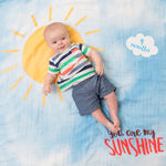 LULUJO BABY'S FIRST YEAR MILESTONE BLANKET "YOU ARE MY SUNSHINE"